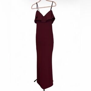 Emerald Sundae Burgundy Red Maxi Floor Length Dress